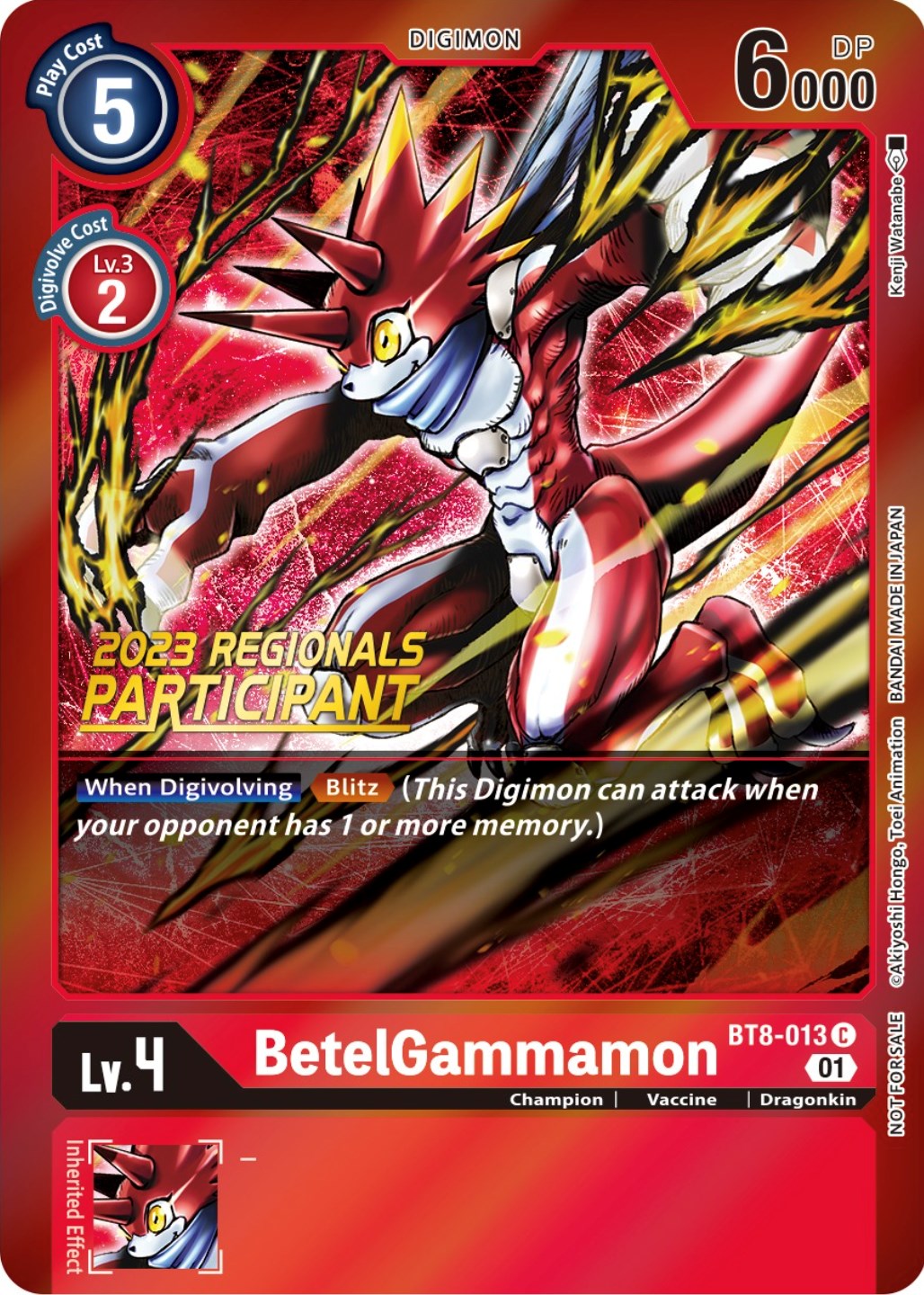 BetelGammamon [BT8-013] (2023 Regionals Participant) [New Awakening Promos] | Cracking-Singles