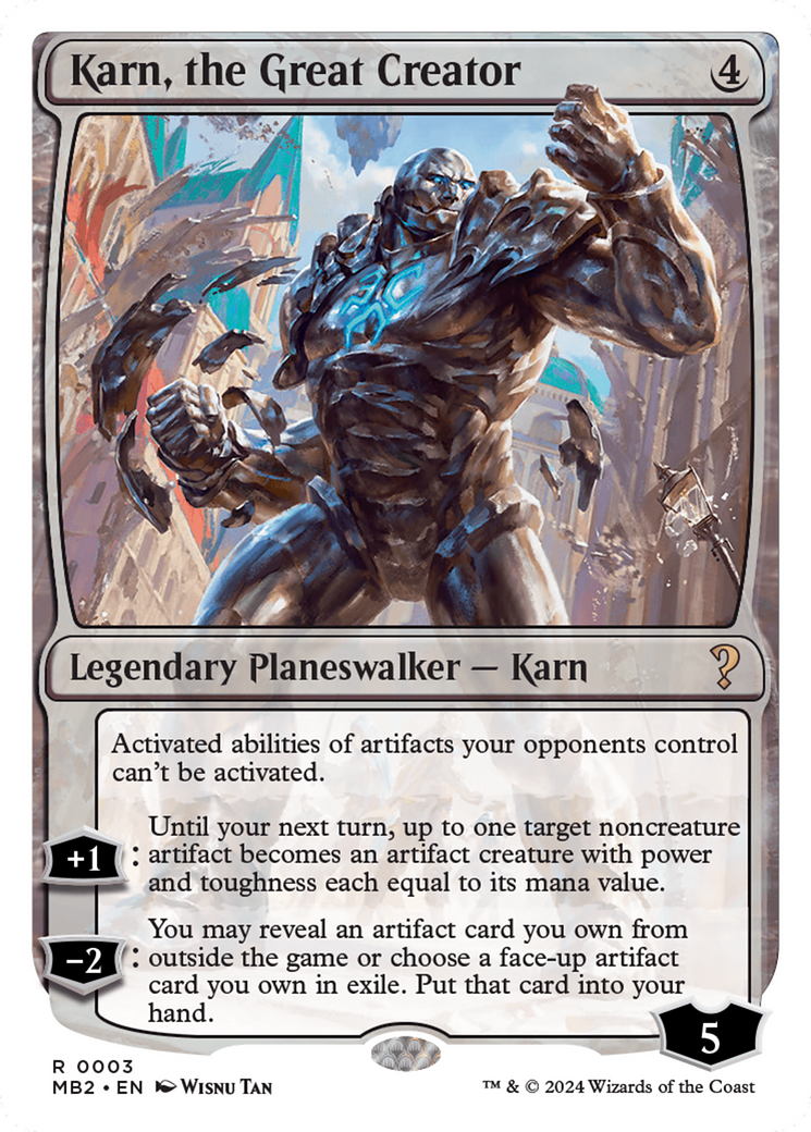 Karn, the Great Creator (White Border) [Mystery Booster 2] | Cracking-Singles