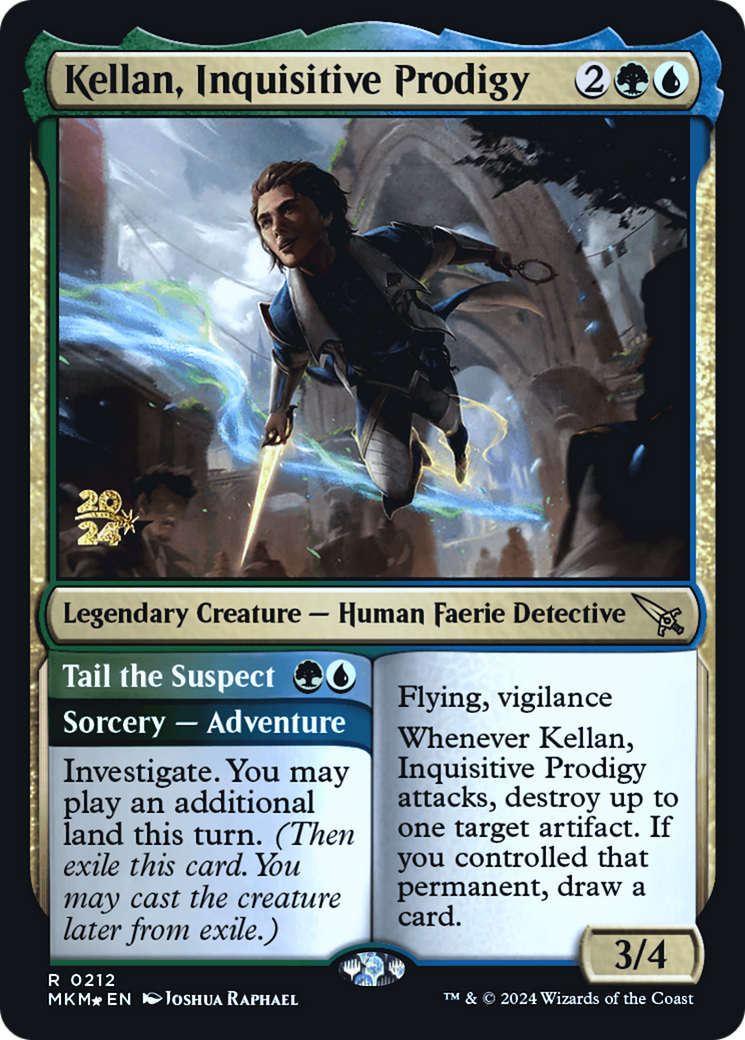 Kellan, Inquisitive Prodigy [Murders at Karlov Manor Prerelease Promos] | Cracking-Singles