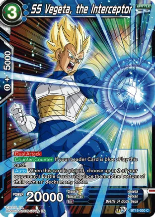 SS Vegeta, the Interceptor (BT16-030) [Realm of the Gods] | Cracking-Singles