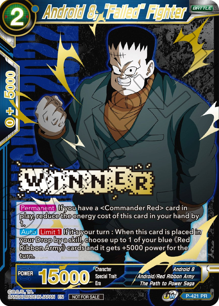 Android 8, "Failed" Fighter (Championship Pack 2022 Vol.2) (Winner Gold Stamped) (P-421) [Promotion Cards] | Cracking-Singles