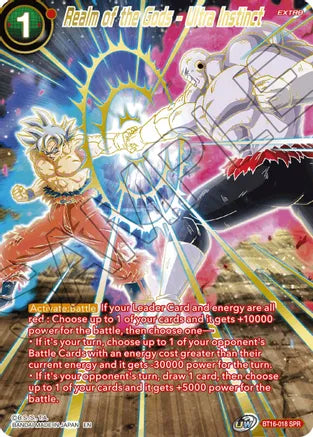 Realm of the Gods - Ultra Instinct (SPR) (BT16-018) [Realm of the Gods] | Cracking-Singles