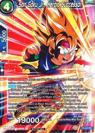 Son Goku Jr., Heroic Successor (Power Booster) (P-147) [Promotion Cards] | Cracking-Singles