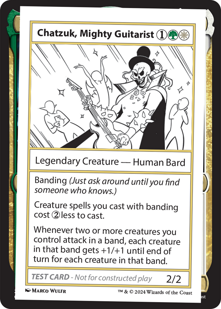 Chatzuk, Mighty Guitarist [Mystery Booster 2 Playtest Cards] | Cracking-Singles