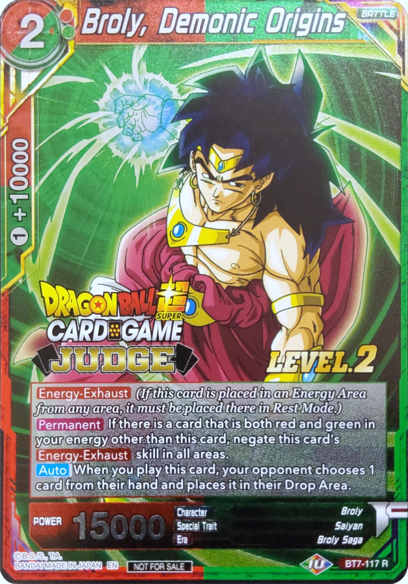 Broly, Demonic Origins (Level 2) (BT7-117) [Judge Promotion Cards] | Cracking-Singles