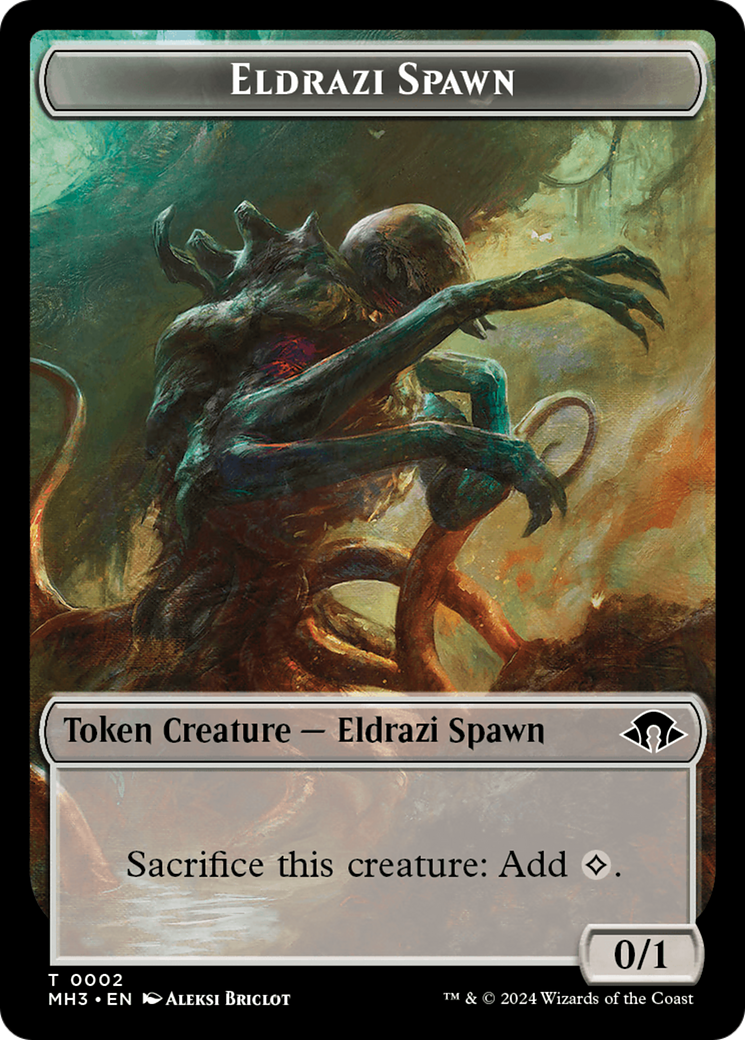 Eldrazi Spawn // Plant Double-Sided Token [Modern Horizons 3 Tokens] | Cracking-Singles