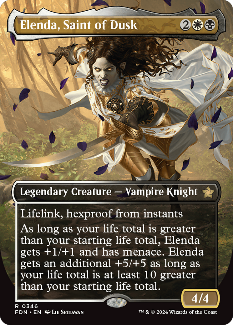 Elenda, Saint of Dusk (Borderless) [Foundations] | Cracking-Singles