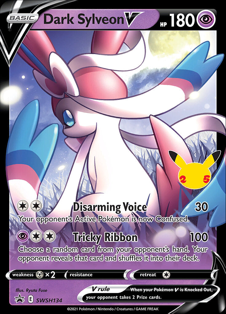 Dark Sylveon V (SWSH134) (Jumbo Card) [Sword & Shield: Black Star Promos] | Cracking-Singles