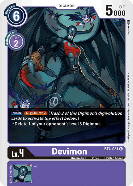 Devimon [BT4-081] [Great Legend] | Cracking-Singles