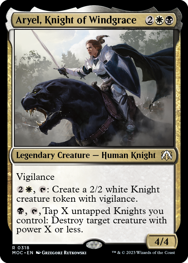 Aryel, Knight of Windgrace [March of the Machine Commander] | Cracking-Singles