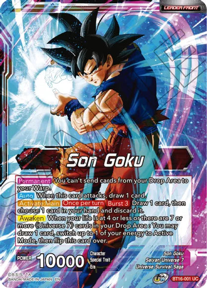 Son Goku // Son Goku, Supreme Warrior (BT16-001) [Realm of the Gods] | Cracking-Singles