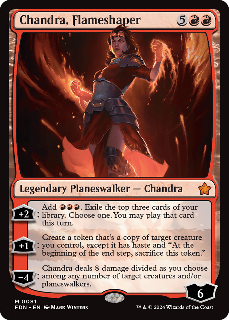 Chandra, Flameshaper [Foundations] | Cracking-Singles