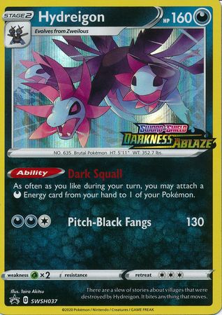 Hydreigon (SWSH037) (Prerelease Promo) [Sword & Shield: Black Star Promos] | Cracking-Singles