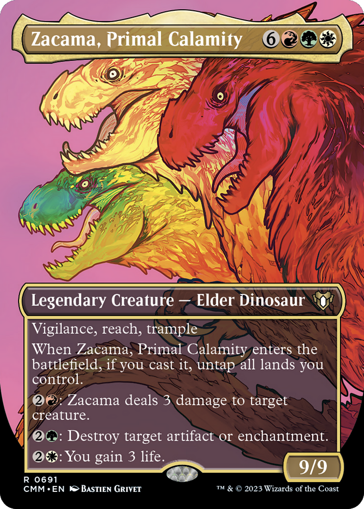 Zacama, Primal Calamity (Borderless Profile) [Commander Masters] | Cracking-Singles