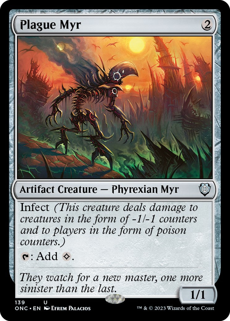 Plague Myr [Phyrexia: All Will Be One Commander] | Cracking-Singles