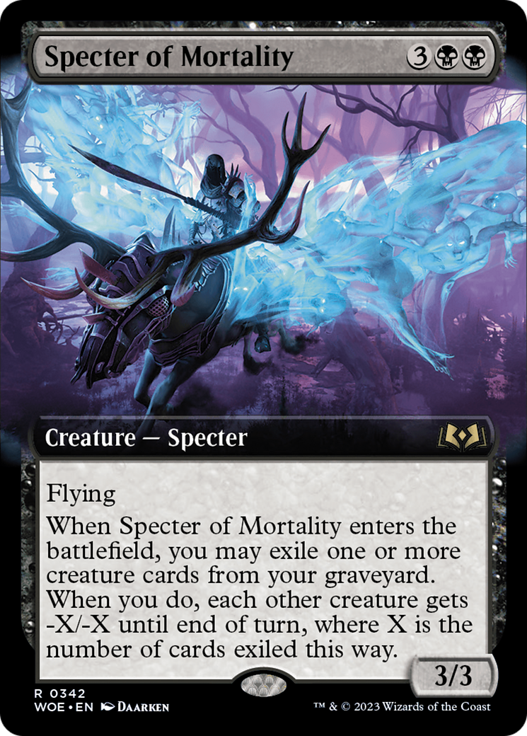 Specter of Mortality (Extended Art) [Wilds of Eldraine] | Cracking-Singles