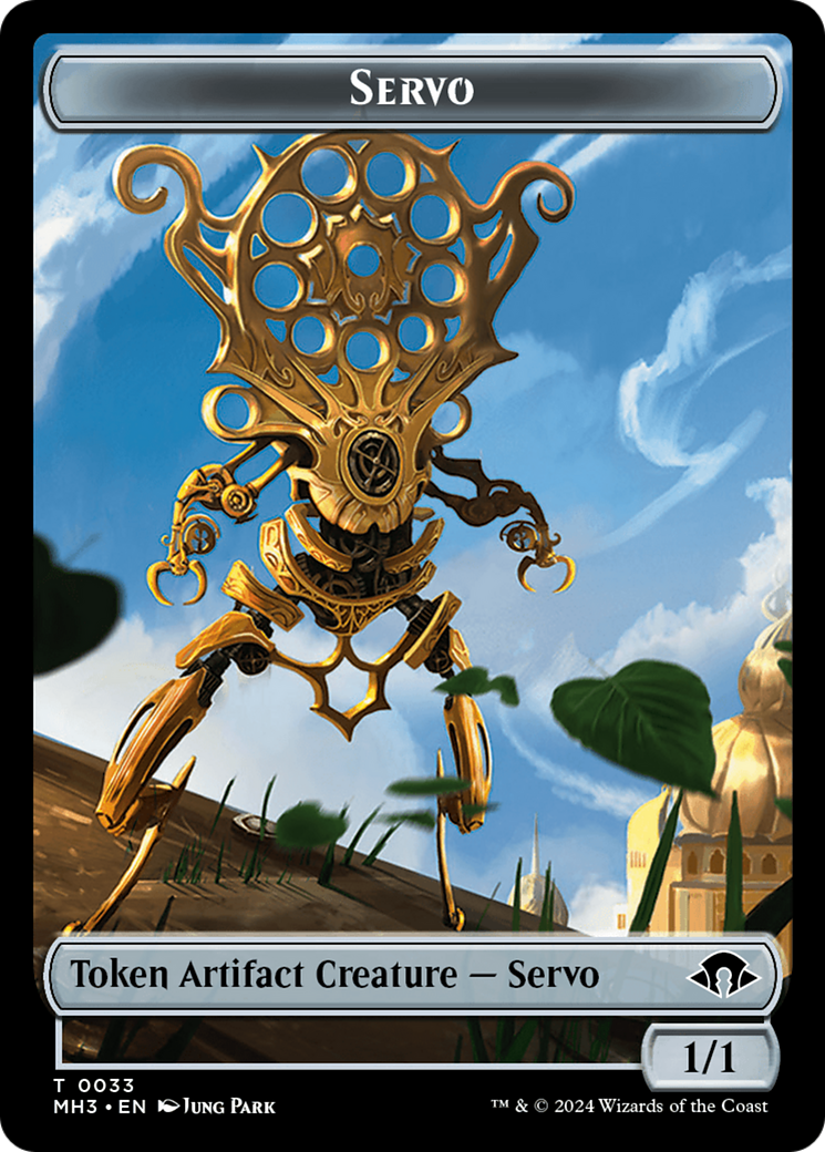 Aetherborn // Servo Double-Sided Token [Modern Horizons 3 Commander Tokens] | Cracking-Singles