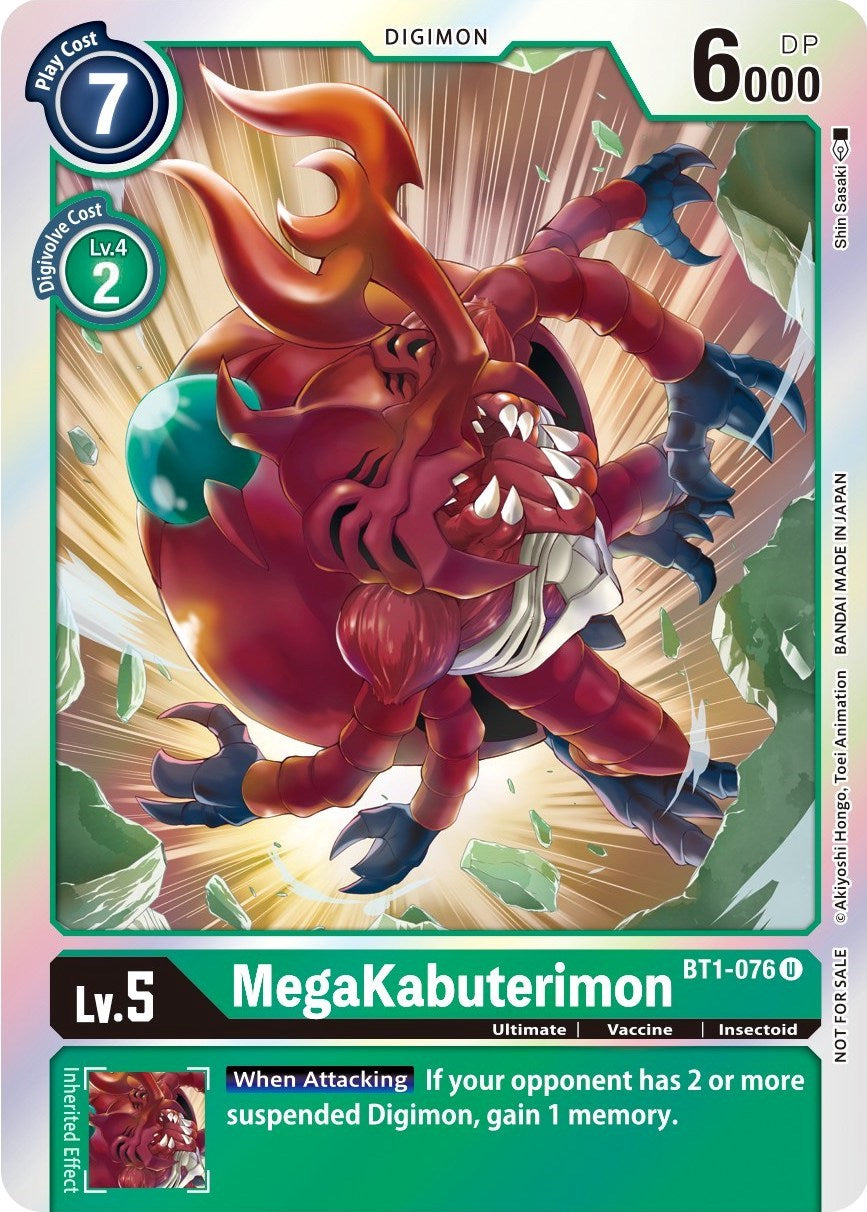 MegaKabuterimon [BT1-076] (Official Tournament Pack Vol. 6) [Release Special Booster Promos] | Cracking-Singles