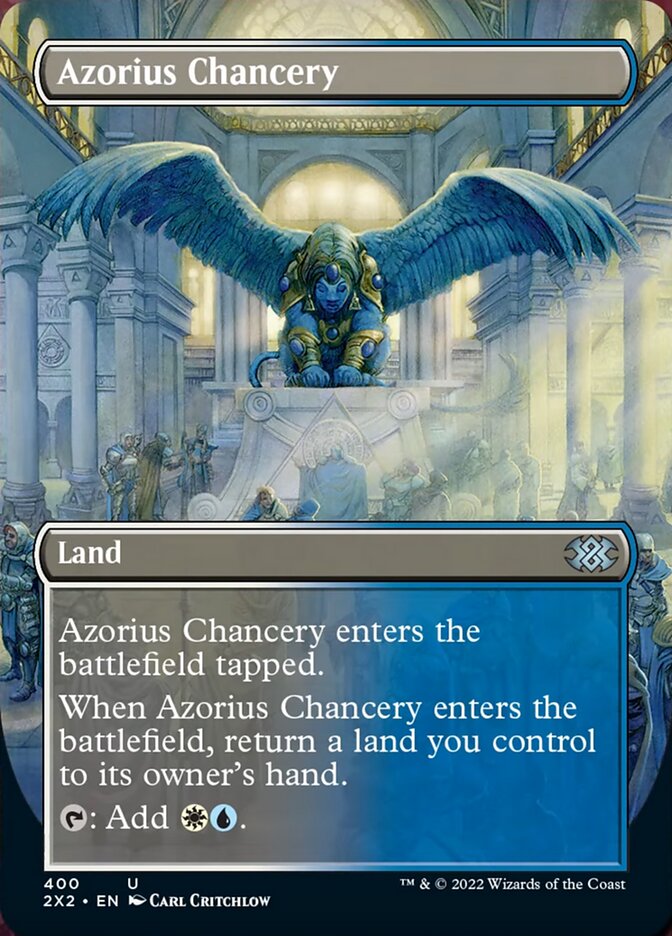 Azorius Chancery (Borderless Alternate Art) [Double Masters 2022] | Cracking-Singles