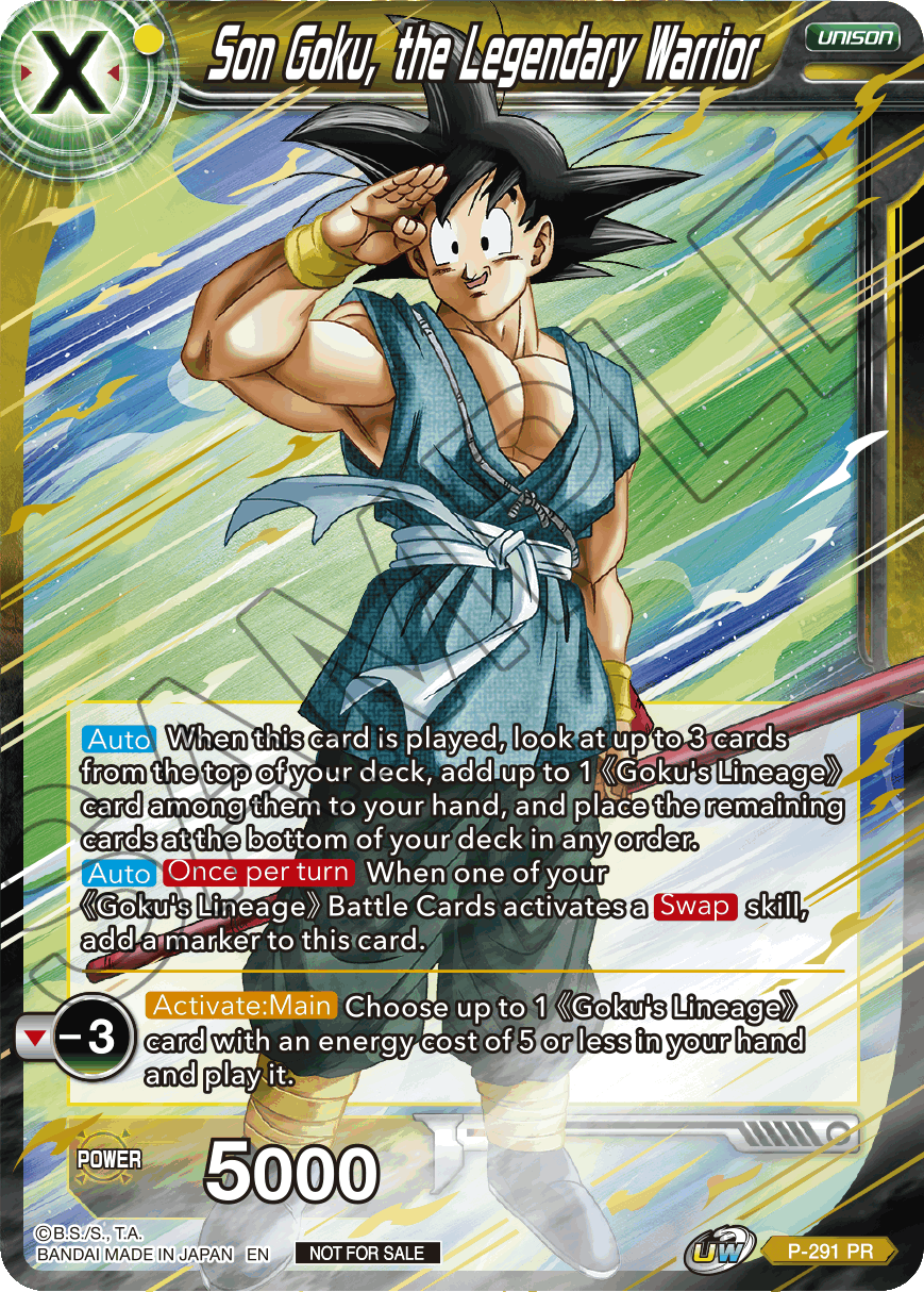 Son Goku, the Legendary Warrior (P-291) [Promotion Cards] | Cracking-Singles