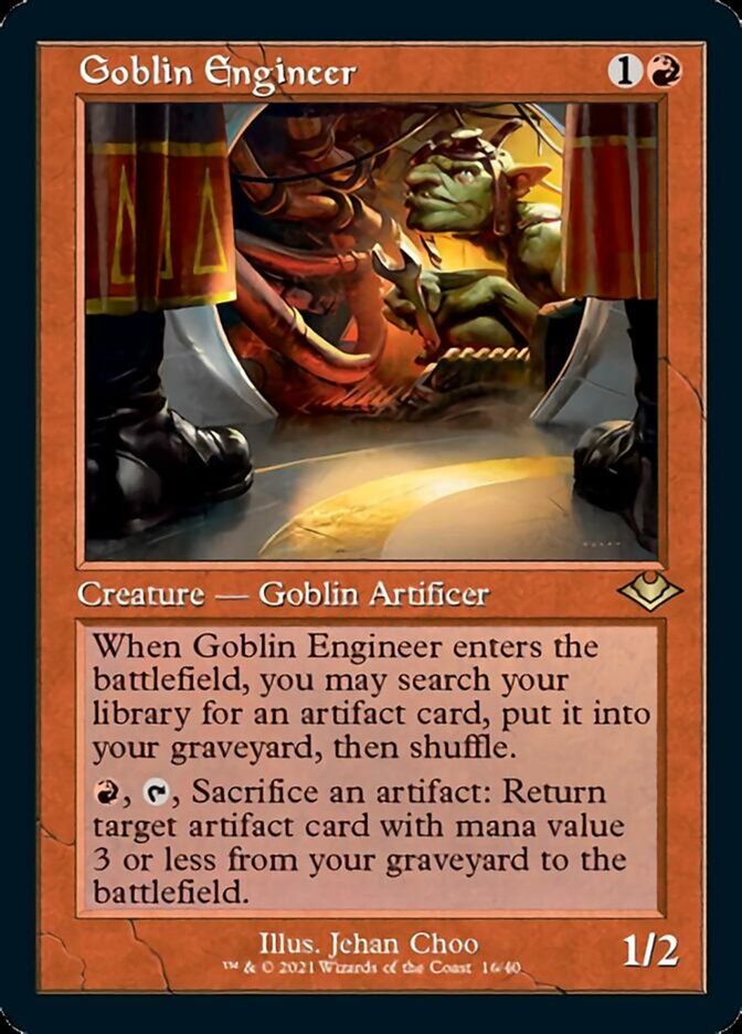 Goblin Engineer (Retro Foil Etched) [Modern Horizons] | Cracking-Singles