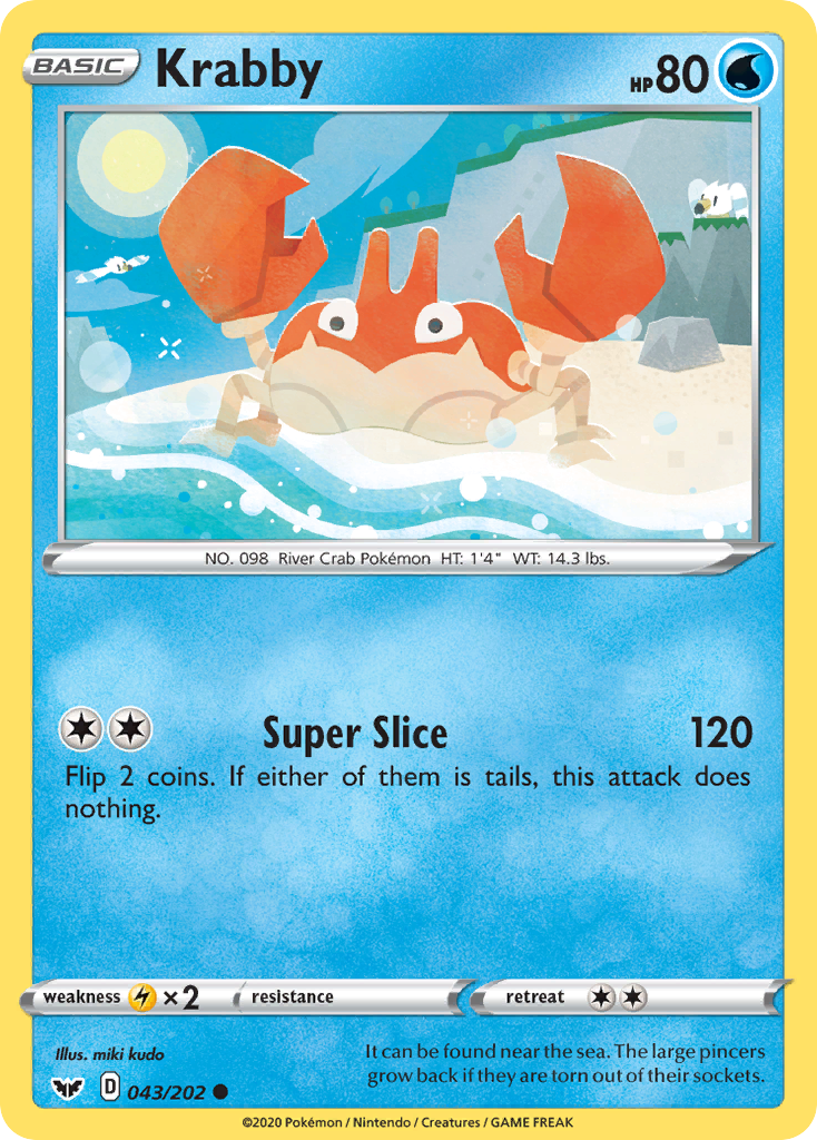 Krabby (043/202) [Sword & Shield: Base Set] | Cracking-Singles