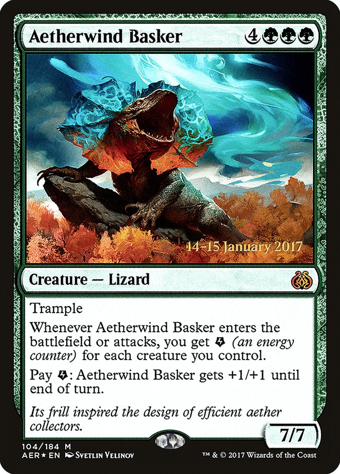 Aetherwind Basker [Aether Revolt Prerelease Promos] | Cracking-Singles