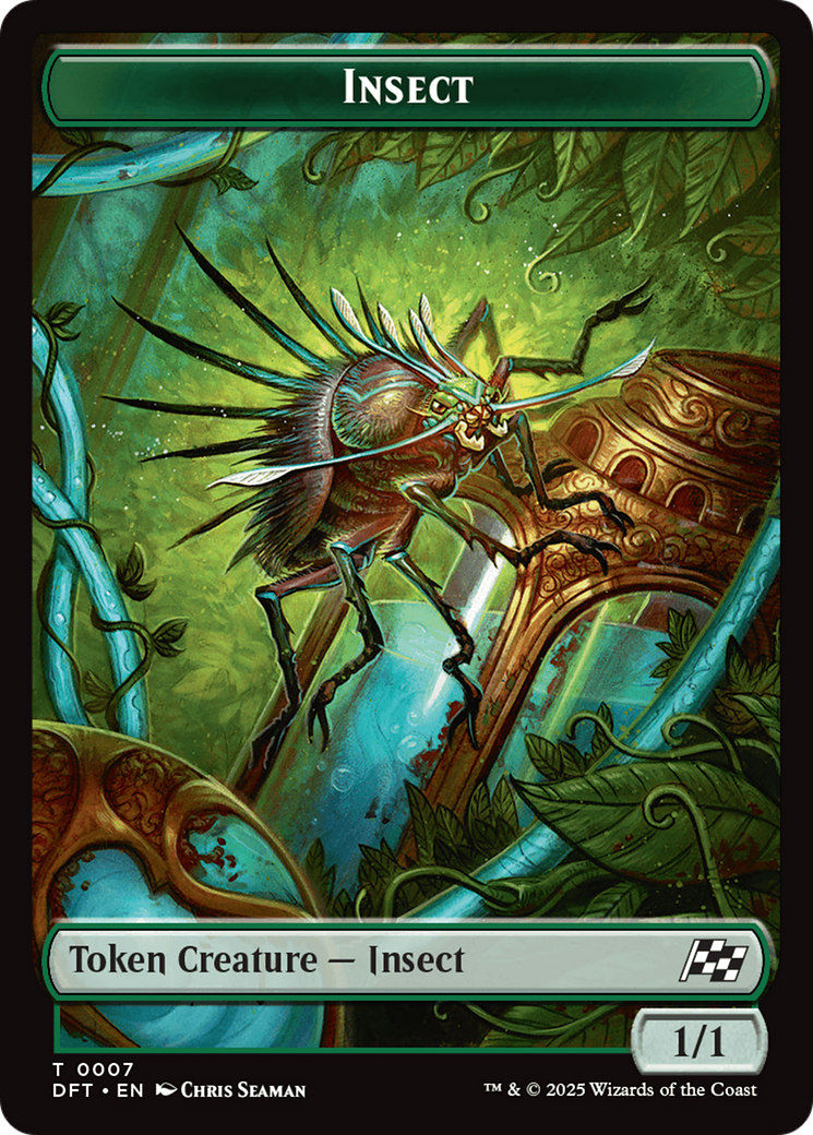 Insect // Elephant Double-Sided Token [Aetherdrift Tokens] | Cracking-Singles