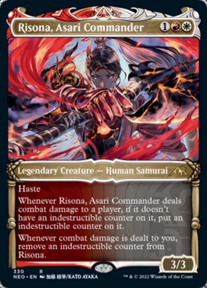 Risona, Asari Commander (Showcase Samurai) [Kamigawa: Neon Dynasty] | Cracking-Singles