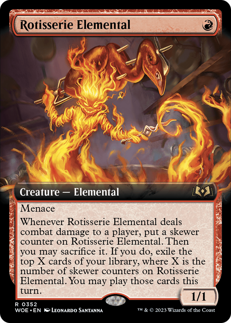 Rotisserie Elemental (Extended Art) [Wilds of Eldraine] | Cracking-Singles