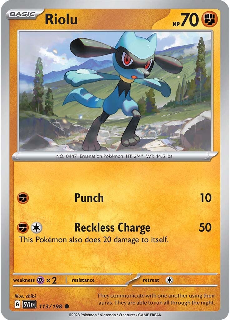 Riolu (113/198) [Scarlet & Violet: Base Set] | Cracking-Singles