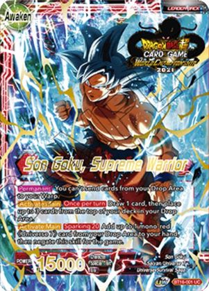 Son Goku // Son Goku, Supreme Warrior (2021 Championship 1st Place) (BT16-001) [Tournament Promotion Cards] | Cracking-Singles