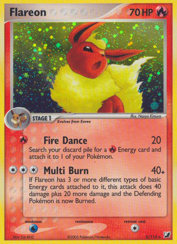 Flareon (5/115) [EX: Unseen Forces] | Cracking-Singles