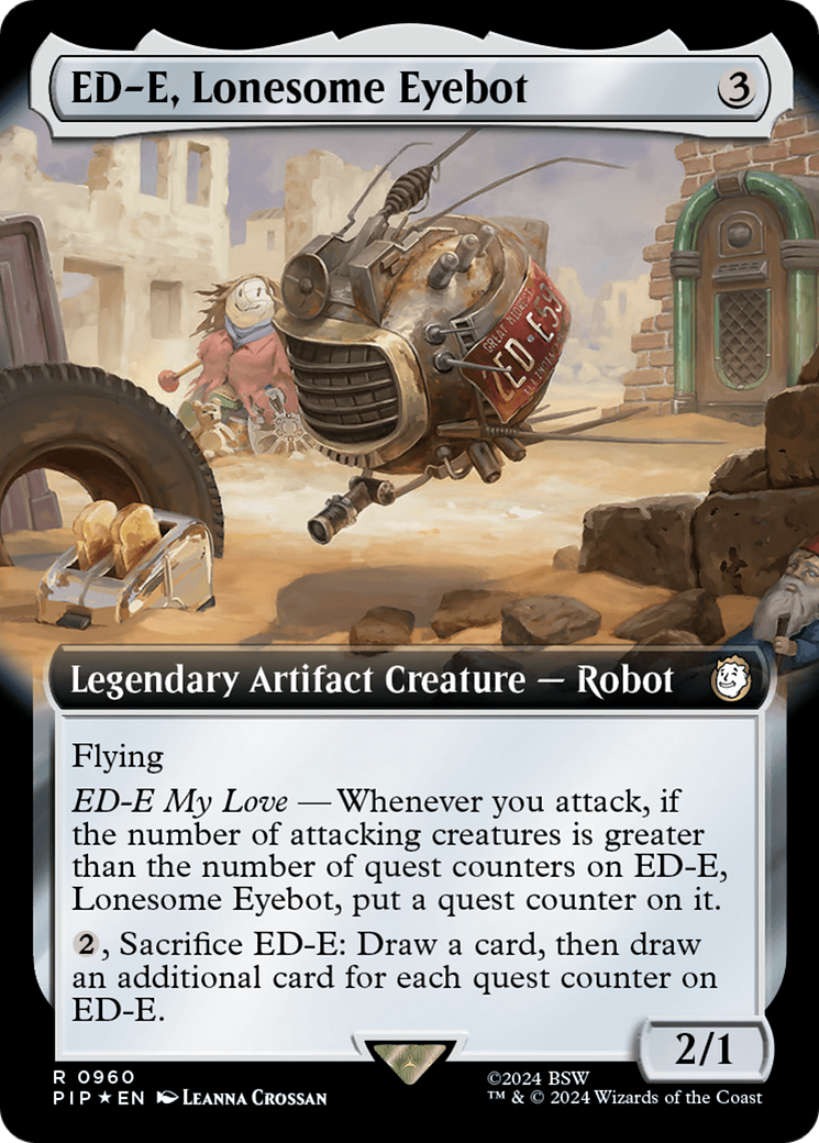 ED-E, Lonesome Eyebot (Extended Art) (Surge Foil) [Fallout] | Cracking-Singles