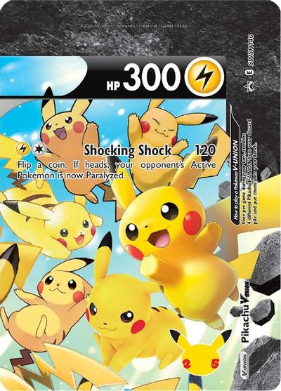 Pikachu V-UNION (SWSH140) (Celebrations) [Sword & Shield: Black Star Promos] | Cracking-Singles