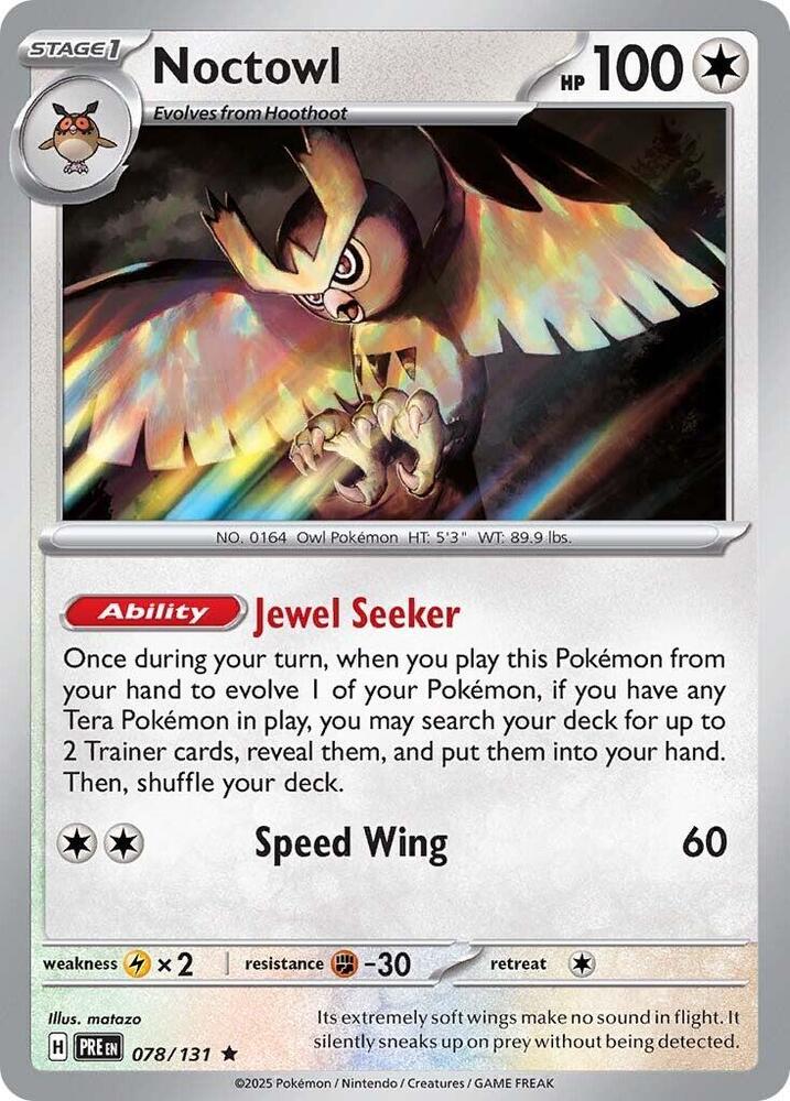 Noctowl (078/131) [Scarlet & Violet: Prismatic Evolutions] | Cracking-Singles