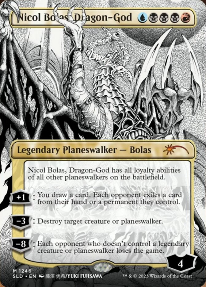 Nicol Bolas, Dragon-God (Borderless) [Secret Lair Drop Series] | Cracking-Singles