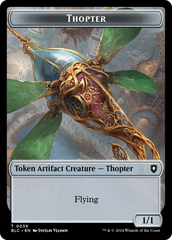 Goblin // Thopter Double-Sided Token [Bloomburrow Commander Tokens] | Cracking-Singles