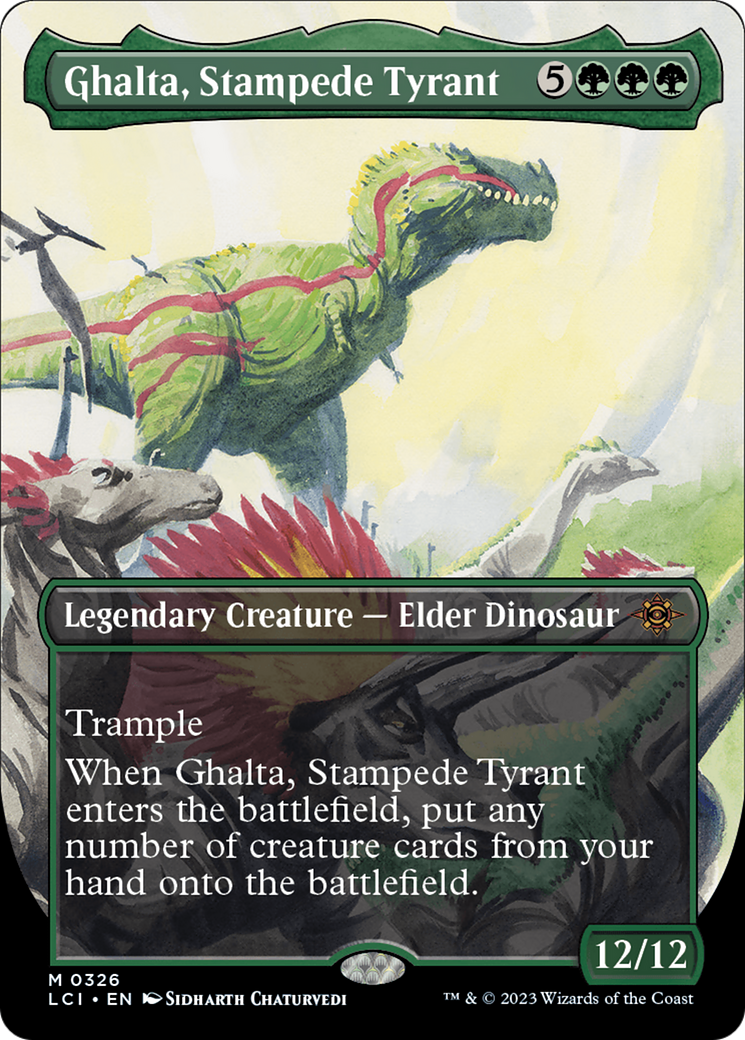 Ghalta, Stampede Tyrant (Borderless) [The Lost Caverns of Ixalan] | Cracking-Singles