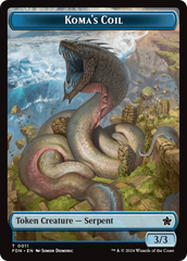 Scion of the Deep // Koma's Coil Doubled-Sided Token [Foundations Tokens] | Cracking-Singles