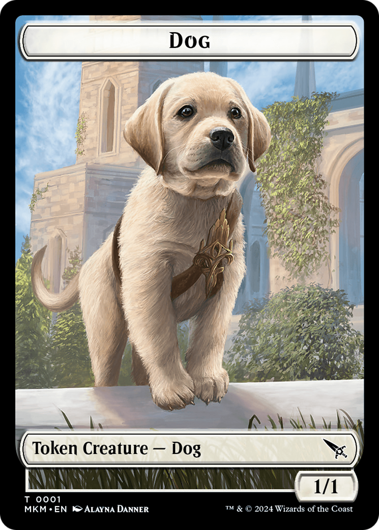 Detective // Dog Double-Sided Token [Murders at Karlov Manor Tokens] | Cracking-Singles