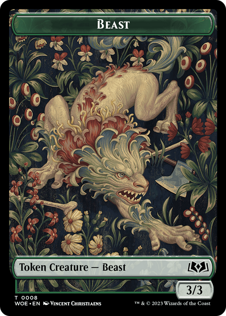 Beast Token [Wilds of Eldraine Tokens] | Cracking-Singles