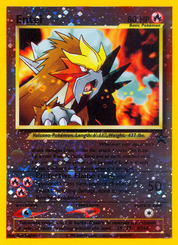 Entei (34) [Wizards of the Coast: Black Star Promos] | Cracking-Singles