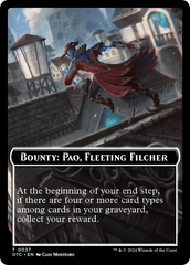 Bounty: Paq, Fleeting Filcher // Bounty Rules Double-Sided Token [Outlaws of Thunder Junction Commander Tokens] | Cracking-Singles