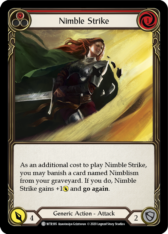 Nimble Strike (Red) [U-WTR185] (Welcome to Rathe Unlimited)  Unlimited Rainbow Foil | Cracking-Singles