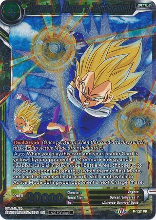 Vegeta, a Master's Temperament (Series 7 Super Dash Pack) (P-137) [Promotion Cards] | Cracking-Singles