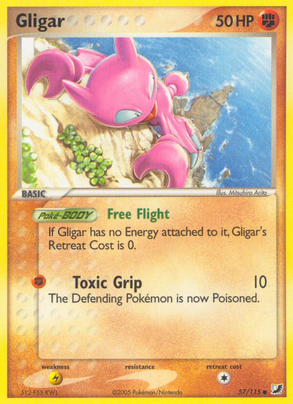 Gligar (57/115) [EX: Unseen Forces] | Cracking-Singles