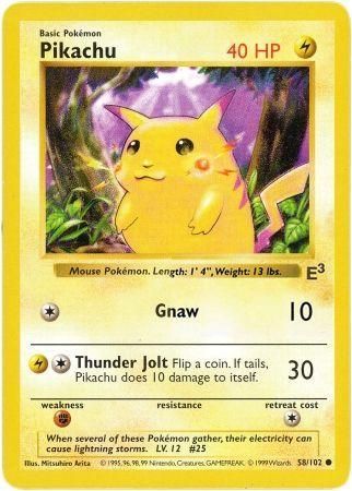 Pikachu (58/102) (E3 Stamped Promo with Red Cheeks) [Miscellaneous Cards] | Cracking-Singles