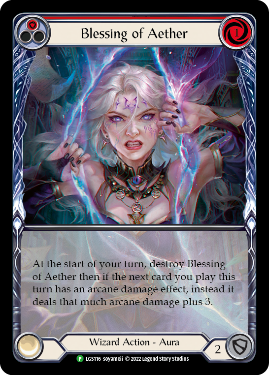 Blessing of Aether (Red) [LGS116] (Promo)  Rainbow Foil | Cracking-Singles