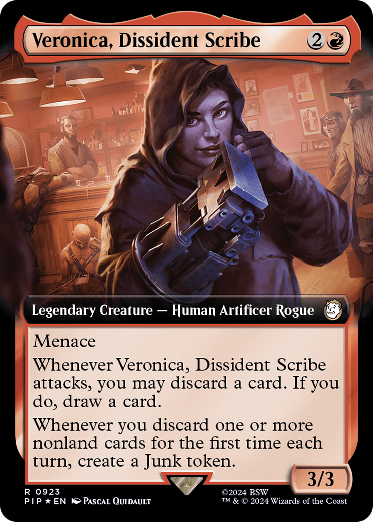 Veronica, Dissident Scribe (Extended Art) (Surge Foil) [Fallout] | Cracking-Singles